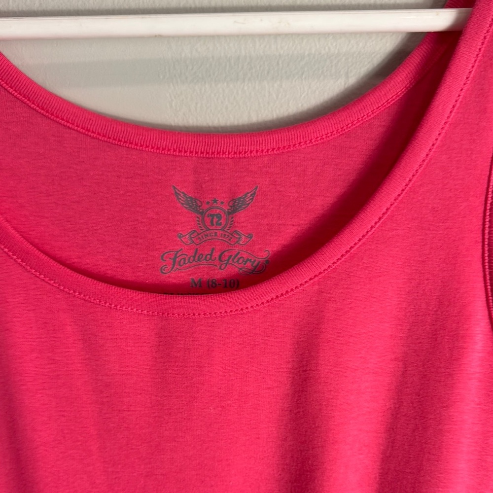 Faded Glory Pink Fitted Tank Top - Picture 3 of 7